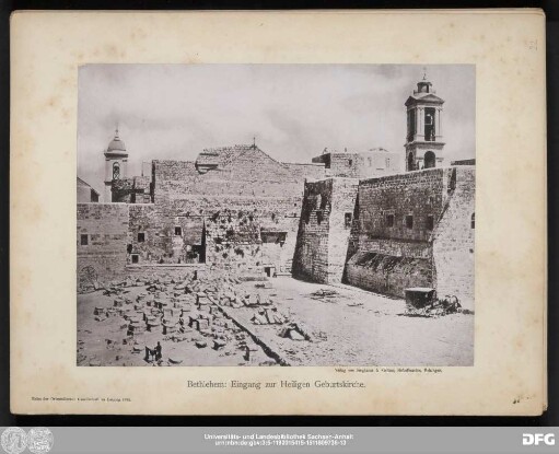 Bethlehem: Eingang zur Heiligen Geburtskirche.