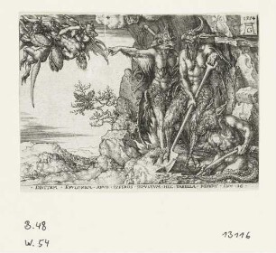 Reicher Mann fährt zur Hölle, Blatt 4 der Folge "Gleichnis von Lazarus und dem reichen Mann"