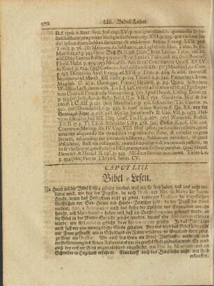Caput LIII. Bibel-Lesen