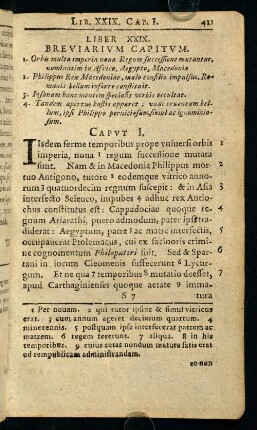 421-428, Liber XXIX. Breviarivm Capitvm