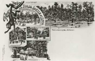 Gruss aus dem Zoolog. Garten in Leipzig [Historische Postkarte aus dem Leipziger Zoo]