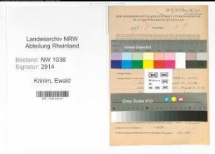 Entnazifizierung Ewald Knirim , geb. 25.06.1903 (Beamter)
