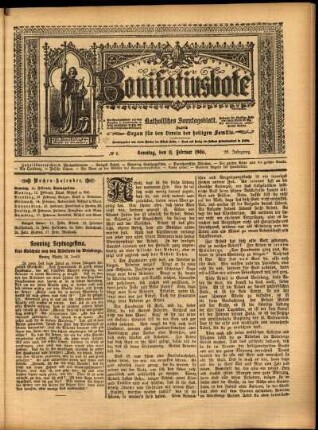 Erste Ausgabe vom Sonntag, den 11. Februar 1906.