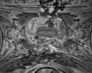 Fresko — Scheinarchitektur mit Engeln