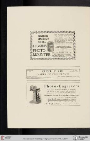 Chas. [Charles] M. [Michael] Higgins & Co. [Higgins’ Photo Mounter]