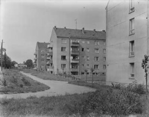 Bautzen. Blick auf Häuser der AWG