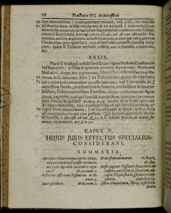 Caput V. Hujus Juris Effectus Specialius Considerans.