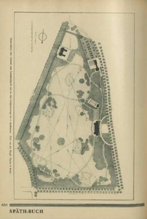 Karte: Ausgestaltung eines Geländes zum Landschaftspark und zu einer Golfplatzanlage mit 9 Spielbahnen. Park van den Bergh. Cladow b. Berlin