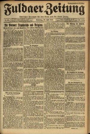 Ausgabe vom Samstag, den 28. Juli 1923.