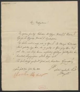 Brief an B. Schott's Söhne : 19.11.1833