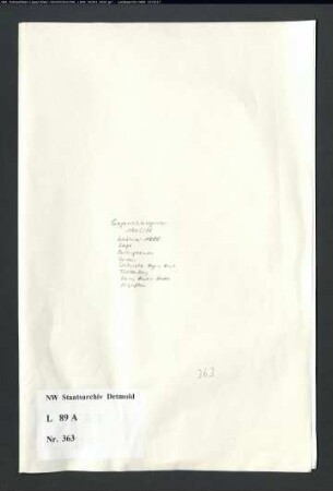 Gogerichtsregister Vogtei und Amt Detmold (Bruchstücke )