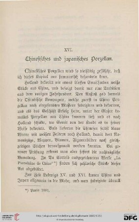 XVI. Chinesisches und japanisches Porzellan