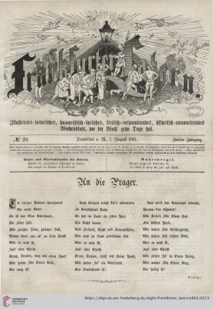No. 29, Frankfurt a. M., 7. August 1861, Zweiter Jahrgang
