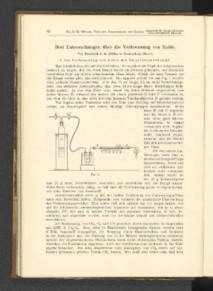 Drei Untersuchungen über die Verbrennung von Kohle.