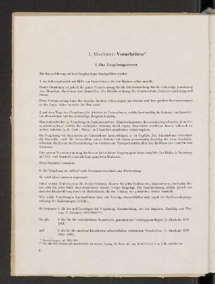 1. Abschnitt: Vorarbeiten