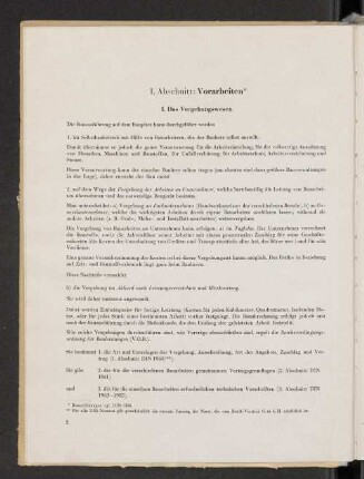 1. Abschnitt: Vorarbeiten