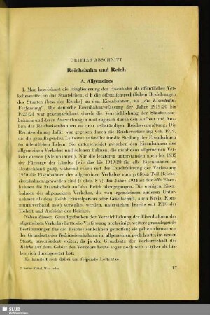 Dritter Abschnitt. Reichsbahn und Reich
