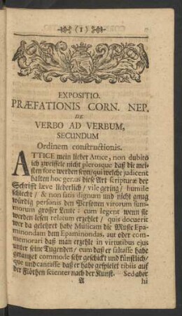 Expositio. Praefationis Corn. Nep. ...