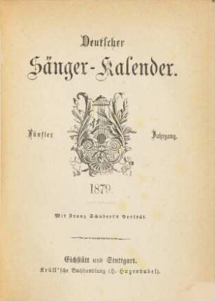 Deutscher Sänger-Kalender. 5, 5. 1879