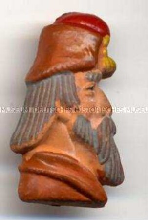WHW-Abzeichen, Struwwelpeter-Figuren: Nikolaus, Reichs-Straßensammlung vom Januar/Februar 1942, durchgeführt vom Reichsluftschutzbund