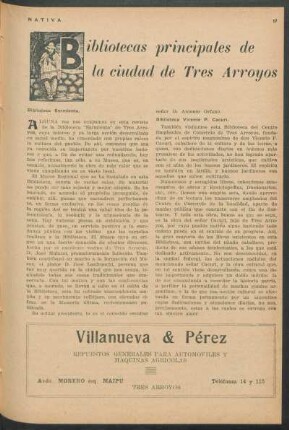 Bibliotecas principales de la ciudad de Tres Arroyos