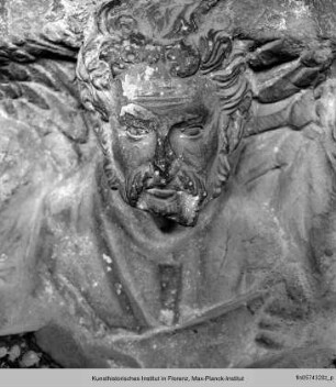 Kapitell mit Köpfen der vier Evangelisten