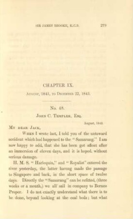 Chapter IX. August, 1843, to December 22, 1843