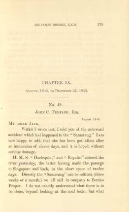 Chapter IX. August, 1843, to December 22, 1843