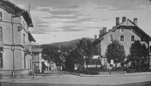Erster Weltkrieg - "Kriegserinnerungen an Nordfrankreich und die Vogesen". "Schirmeck (Dép. Bas-Rhin), Bahnhofstraße"