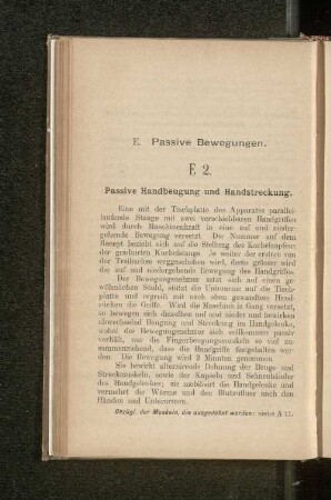 E. Passive Bewegungen.