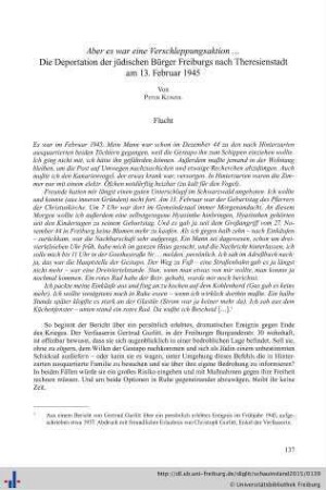 Aber es war eine Verschleppungsaktion ... Die Deportation der jüdischen Bürger Freiburgs nach Theresienstadt am 13. Februar 1945.