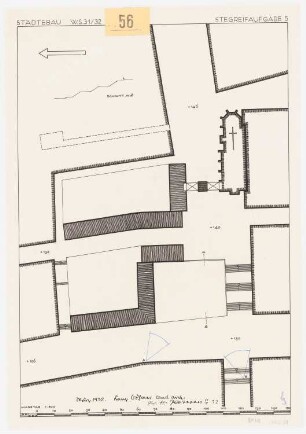 Städtebau, Stegreifaufgabe 5 Wintersemester 1931/32: Lageplan 1:500