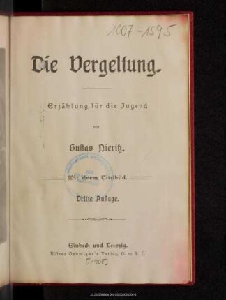 Die Vergeltung : Erzählung für die Jugend