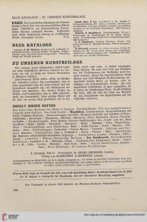 Neue Kataloge