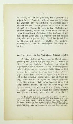 20. Was die Sage von der Entstehung Altonas erzählt