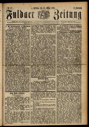 Ausgabe vom Freitag, den 11. März 1892.