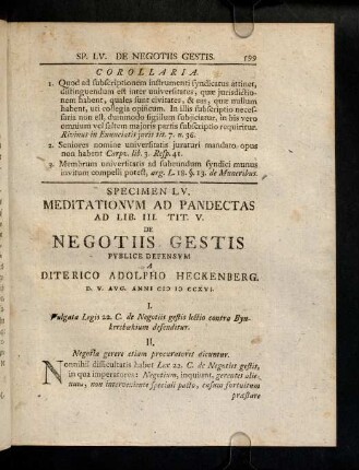 599-608, Ad Lib. III. D. Tit. V. De Negotiis Gestis