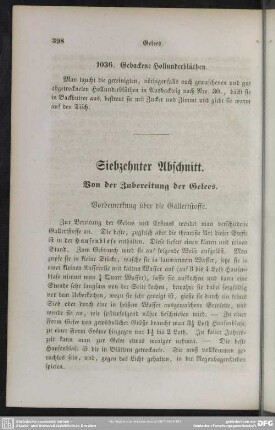 Siebzehnter Abschnitt. Von der Zubereitung der Gelees