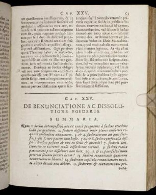 Cap. XXV. De Renunciatione Ac Dissolutione Foederis.