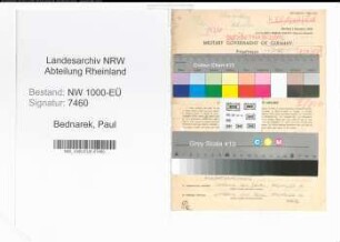 Entnazifizierung Paul Bednarek, geb. 03.06.1888 (Lehrer)