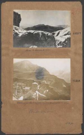 Österr.-ungar. Schützengraben auf dem Karstplateau bei Görz