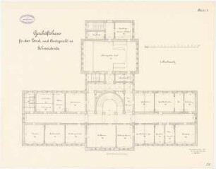 Land- und Amtsgericht, Schweidnitz Geschäftshaus: Grundriss 1. OG 1:100