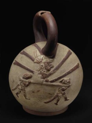 Relief: Sänfte mit Strahlenkranz