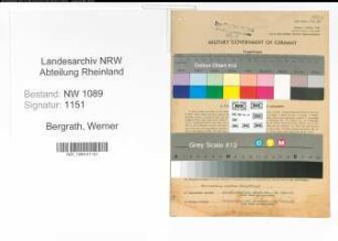 Entnazifizierung Werner Bergrath , geb. 17.08.1906 ()