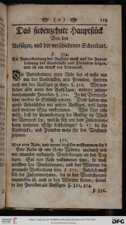 Das siebenzehnte Hauptstück von den Aufsätzen und der verschiedenen Schreibart