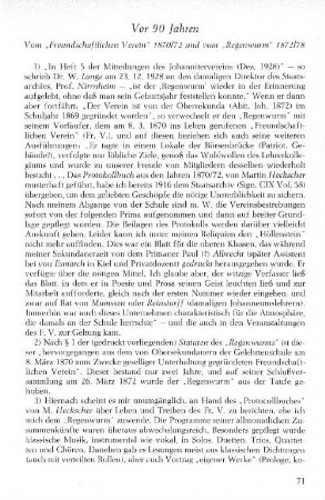 Vor 90 Jahren