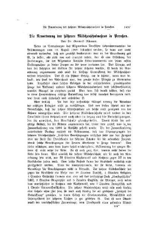 Die Neuordnung des höheren Mädchenschulwesens in Preußen
