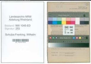 Entnazifizierung Wilhelm Schulze-Frenking , geb. 30.06.1903 (Lehrer)