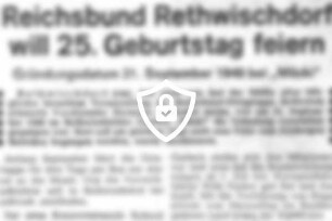 Reichsbund Rethwischdorf will 25. Geburtstag feiern
