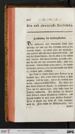 Ein und zwanzigste Vorlesung: Fortsetzung der vorhergehenden